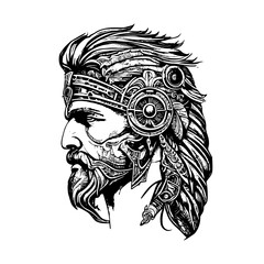 gladiator logo portrays a powerful and fierce warrior in traditional Roman attire, representing strength, bravery, and competitiveness