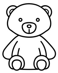 Teddy Bear Icon Minimalistic Black 
