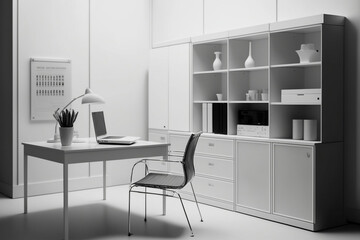 A White office 
