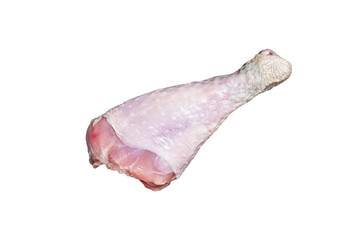 Uncooked turkey legs Drumsticks, raw Poultry meat.  Isolated, transparent background