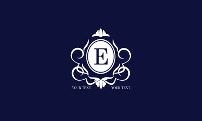 Luxury brand logo with letter E. Vector concept monogram premium design for business, hotel, wedding services, boutique, jewelry and other brands.