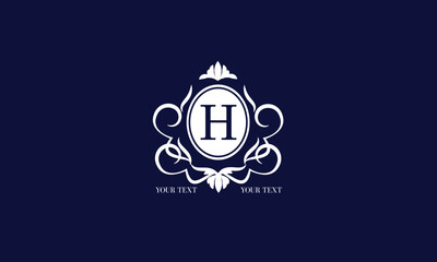 Luxury brand logo with letter H. Vector concept monogram premium design for business, hotel, wedding services, boutique, jewelry and other brands.