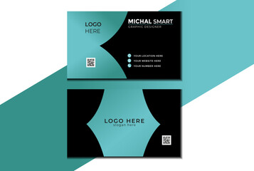 Business card design, modern template, Creative and professional layout in rectangle size, Visiting card, horizontal template design and name card, vector design