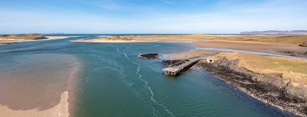 Aerial view of Ballyness Pier in County Donegal - Ireland © Lukassek