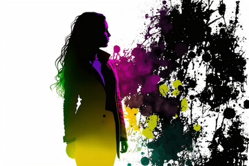 Wallpaper or background for a power point, women of power, 