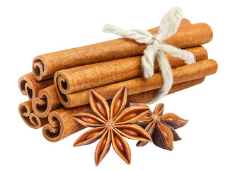 Delicious cinnamon and star anise, cut out