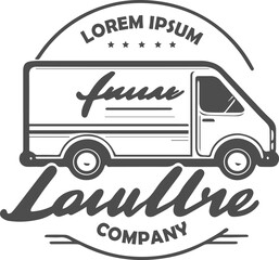 Logistic company logo. Cargo van.