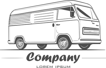 Logistic company logo. Cargo van.