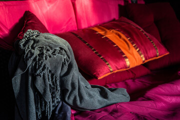 le plaid sur le canap&eacute;