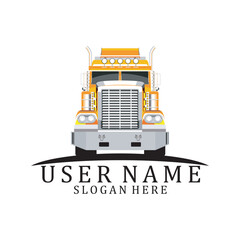 Semi or dumb truck best vector design logo