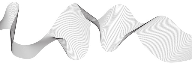 Abstract grey, white smooth element swoosh speed wave modern stream background. Abstract wave line for banner, template, wallpaper background with wave design. Vector illustration