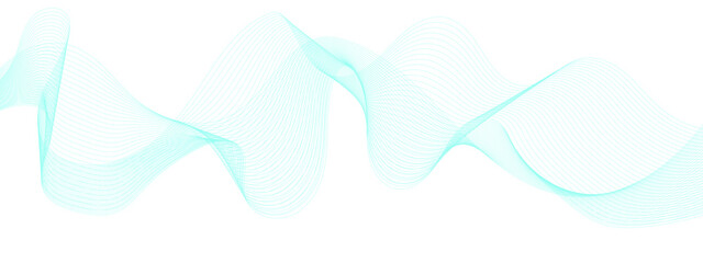 Abstract blue wavy lines background. Modern colorful wavy stylized blend liens on white background. 