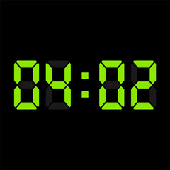 Digital clock vector illustration, time icon