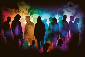 Power Point background or wallpaper, diversity and inclusion, colorful