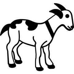 Forest goat Vector icon which can easily modify or edit

