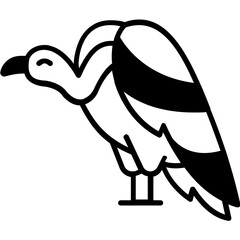 Cathartes aura Vector icon which can easily modify or edit

