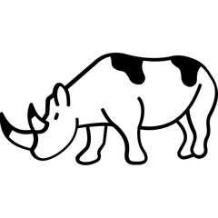 Rhino Vector icon which can easily modify or edit

