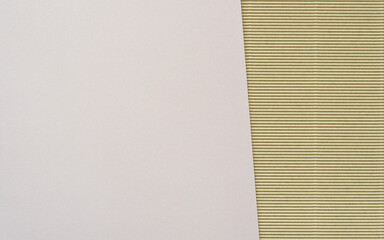 blank, smooth paper and corrugated beige texture