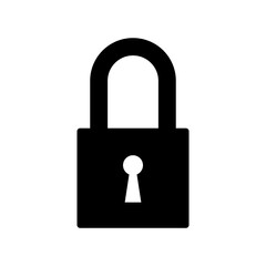 padlock icon vector logo template, secure icon