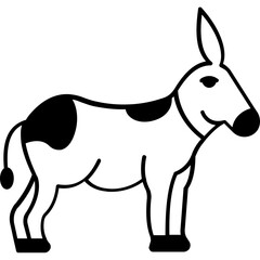 Donkey Vector icon which can easily modify or edit

