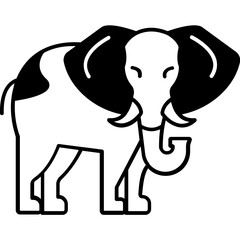 Loxodonta Vector icon which can easily modify or edit
