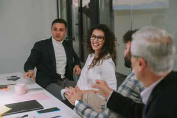 Business woman smiling