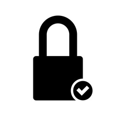 padlock icon vector logo template, secure icon