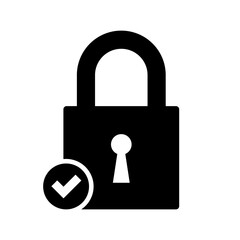 padlock icon vector logo template, secure icon