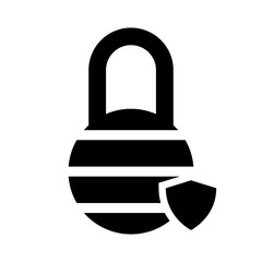 padlock icon vector logo template, secure icon