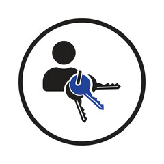 home buying with home key icon