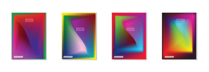 collection of abstract backgrounds with beautiful gradation colors, colorful backgrounds for poster flyer banner backdrop.vertical banner.cool fluid background vector illustration.