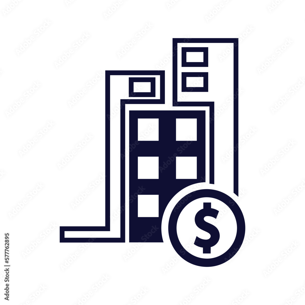 Wall mural home or flat buying deal icon