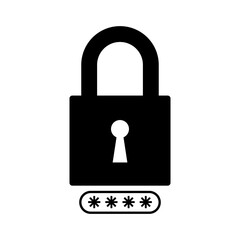 padlock icon vector logo template, secure icon