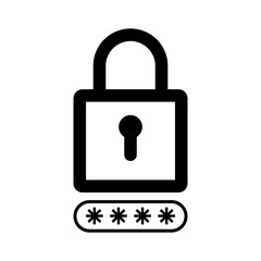 padlock icon vector logo template, secure icon