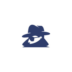 Vector of silhouette detective.
