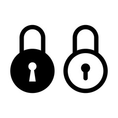 padlock icon vector logo template, secure icon