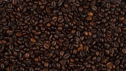 Abstract coffee beans texture background