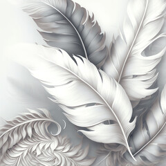 white and gray feathers
