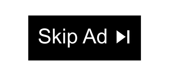 High resolution transparent Skip ad button set. Skip ad button for website. Skip ads png button. Vector illustration 