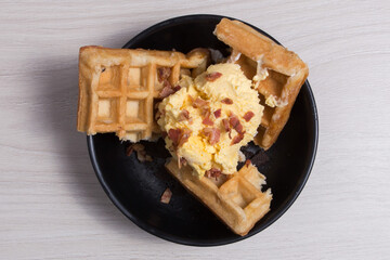 Homemade thick belgium waffles