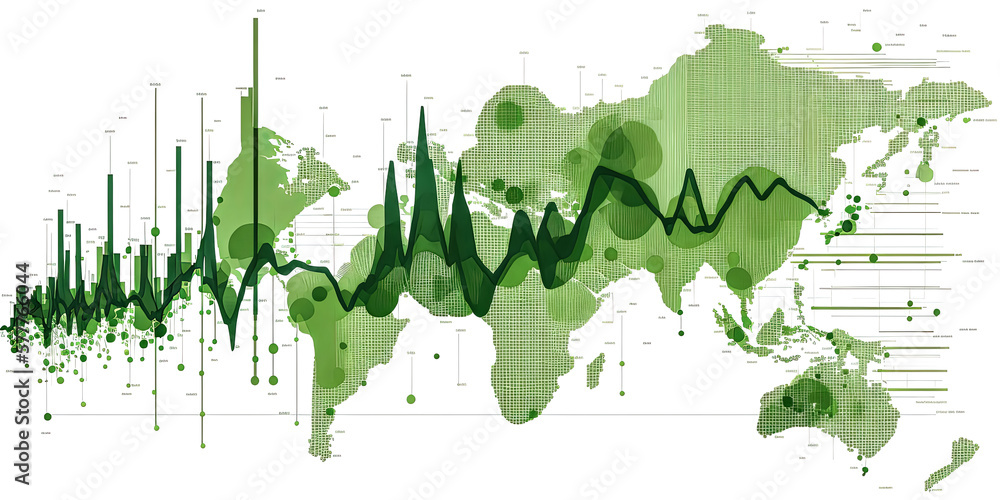 Aufkleber a mesmerizing graph of transparent green hues draws the eye, seeming to move and shift in the light 