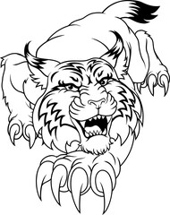Wildcat Angry Wildcats Team Sports Mascot Roaring