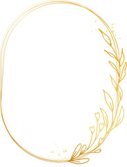 Luxury gold floral border for invitation