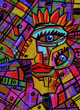 Abstract image for printing - digital painting