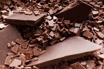 Dark chocolate in chocolate chips