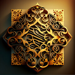 background, calligraphy, golden theme