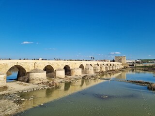 Cordoba, Spain; 28th February 2023: the Roman bridge in Cordoba