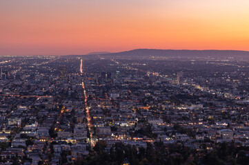 Fototapeta na wymiar Los Angeles at Sunset