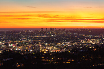 Fototapeta na wymiar West Los Angeles at Sunset