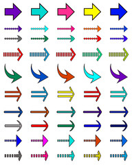 やじるしのアイコンのセット5
